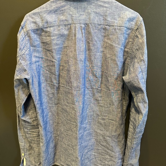 Scotch & Soda | Blue Chambray Button Down Shirt | Men’s | Medium - Picture 9 of 12